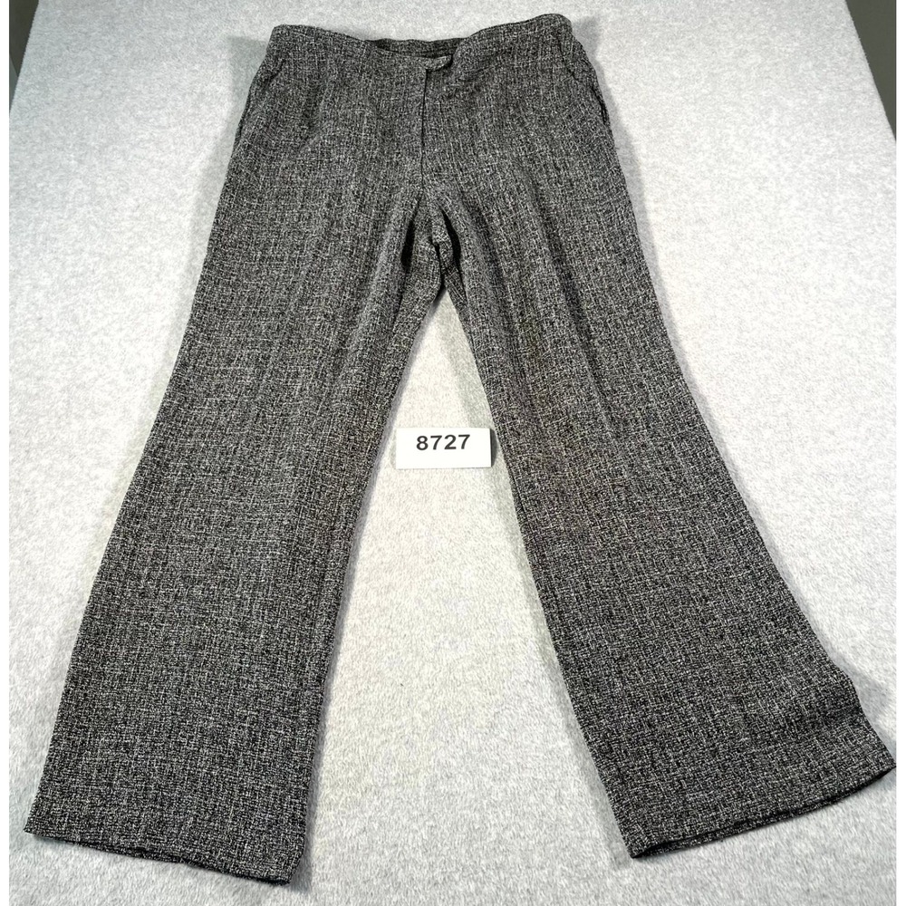 Sag Harbor Dress Pants Womens 14 Gray Textured Flat Front‎ Formal Business
